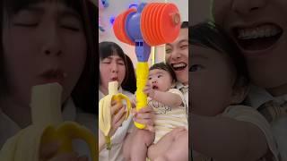 Chicken VS Banana Emoji Food Challenge ASMR  #funny #newborn #shorts #mukbang