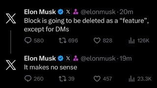 Elon Musk wants to get rid of "blocking" on Twitter...