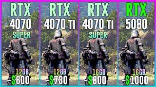 RTX 4070 SUPER vs RTX 4070 TI vs RTX 4070 TI SUPER vs RTX 5080 - Test in 25 Games