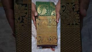 Leaf Green saree #leafs#leaves#saree#green#brown#chocolate #handloom #silksaree #gold#viralvideo