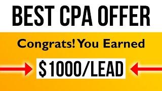 Best CPA Marketing Offer For Beginners : Get Paid $1,000 Per SignUp | Cpagrip Tutorial