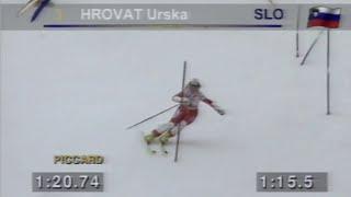 Urška Hrovat wins slalom (Meribel 1994)