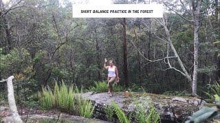 Short Leg Joint Release and Balance Practice in the Forest! #balance #release #yoga