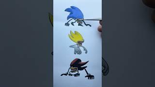 Shin sonic tapes characters paper art diy #shorts #art #sonic