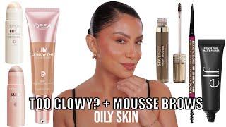 TOO GLOWY? L'OREAL LUMI LE GLOW SKIN TINT & MILANI BROW MOUSSE + WEAR TEST