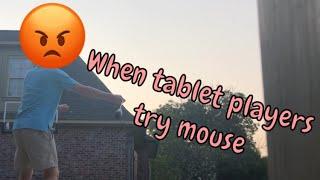 When osu Tablet players try to play with mouse.