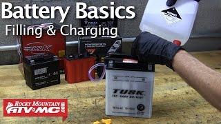 Battery Basics & Activation - Filling & Charging a Motorcycle Battery