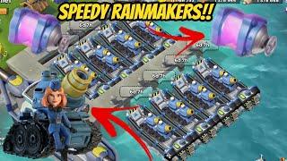 RAINMAKERS W/ SPEED SERUM V.S HIGH LVL Players Bases!!! - BOOM BEACH