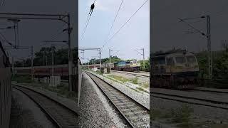 A parallel race between Duronto Express and Devagiri Express near Secunderabad (SC)