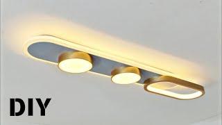 How to Make a Modern Style LED Ceiling Lamp from PVC Pipe