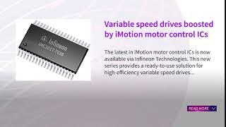 Variable speed drives boosted by iMotion motor control ICs