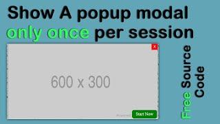 Show Popup Modal Only Once Per Session in jQuery