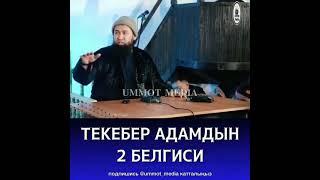 Текебер адамдын эки белгиси! Максатбек ажы устаз