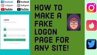 How to steal credentials with fake login!: Ten Minute Tutorials