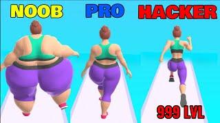 Fat 2 Fit! NOOB vs PRO vs HACKER Gameplay Android, iOS