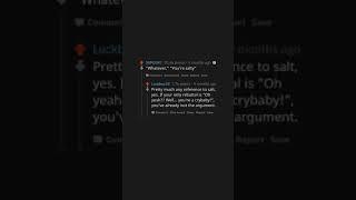 What Screams "I Lost The Argument"? #shorts (r/AskReddit)