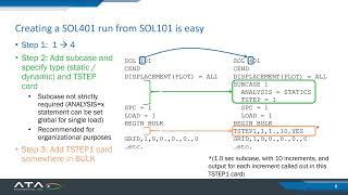 Getting Started with Simcenter Nastran Multistep Nonlinear Solutions