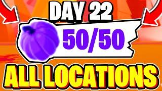 (DAY 22) How To Find ALL 50 PURPLE PUMPKIN LOCATIONS In Adopt Me Halloween Event 2024! Roblox