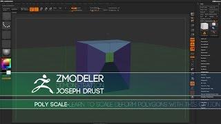 ZBrush ZModeler Polygon Actions - Poly Scale