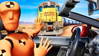 Trains and Car Crashes #6  BeamNG.Drive