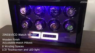 How to use JINS&VICO 8+0 Watch Winder with LCD Touchscreen