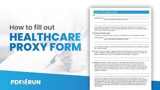 How to Fill Out Health Care Proxy Online | PDFRun