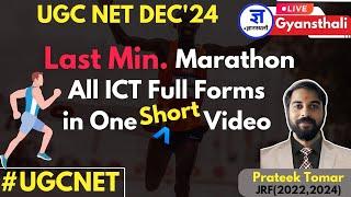 UGC NET MARATHON || All ICT Full Forms || NET December OneShot || #ugcnet