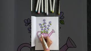 Coloring in the Coloring Book „Flowers“ with Ohuhu Markers