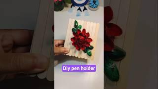 Diy icecrame stick pen holder/#shorts#viralshorts#diy#penholder