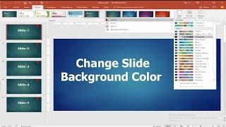 How to Change Slide Background Color in Microsoft PowerPoint 2017