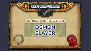 RS3: Demon Slayer Quest Guide | 4K | Ironman | Low Level