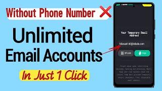 Unlimited Email Accounts Create Method 2025 | Create Unlimited Gmail Account Without Phone Number