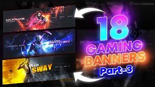 Top 18 Best Gaming Banner Template Fully Editable PSD | Photoshop Youtube Banner Template