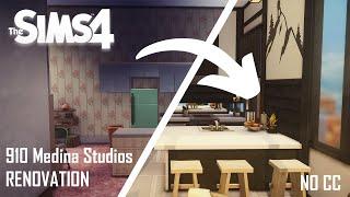 RENOVATION 910 MEDINA STUDIOS (NO CC) | The Sims 4 | Speed Build | Palakoslip