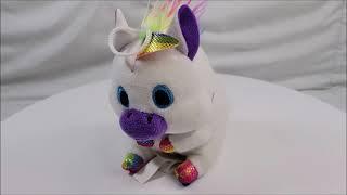 Nanco White/Purple 5.5" Unicorn Plush Rainbow Horn/Feet/Mane Stuffed Animal Toy