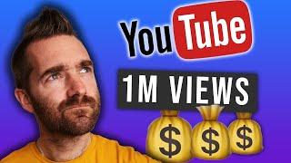 How Much YouTube Paid Me for 1M Views in 2021 #shorts