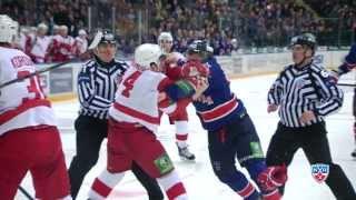 Бой КХЛ: Макаров дерется, Лера недовольна / KHL Fight: Makarov fights Vityaz