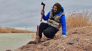 Я ВСЕ-РАВНО ЕГО ПОЙМАЮ!!! Рыбалка В НЕПОГОДУ с ночевкой на НАЛИМА. Печь пошехонка.