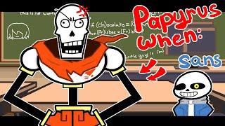 Papyrus when pun | Undertale Animation