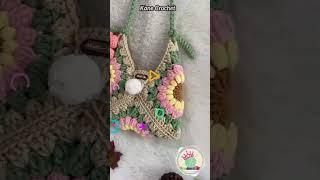 Crochet Sunflower Bag (VP15) #crochetbag #sunflower