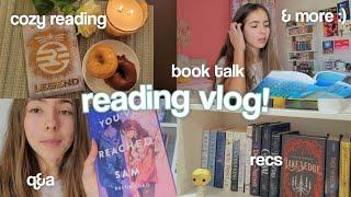 reading vlog! | q&a, recs, cozy day, talking about books, etc :)