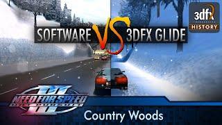 3dfx Voodoo 3 3000 PCI - Need For Speed III: Hot Pursuit - Country Woods (Software vs. Glide)