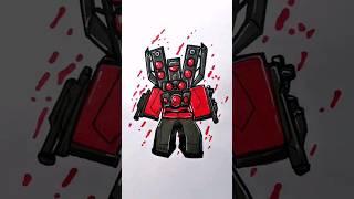 stickman to lego titan speakerman Upgraded speed drawing #shorts #drawing #skibiditoilet