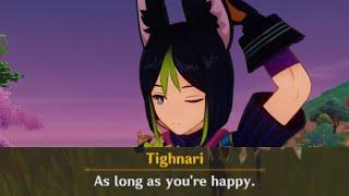 Tighnari actually lets you pet his ears?!