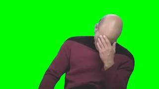 Picard's Epic Facepalm (Green Screen Footage)