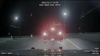 Dodge Charger blacks out and hits 160+ MPH in downtown Little Rock   Trooper can't catch up