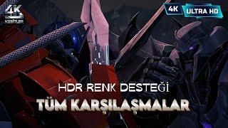 Optimus Prime VS Megatron | Tüm Karşılaşmalar | Transformers Prime - HDR Renk Desteği | 4K ULTRA HD