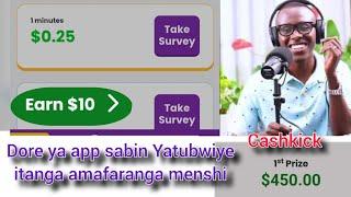 Application Sabin yatubwiye burya irakora application wakoreraho amafaranga menshi arenga 3$