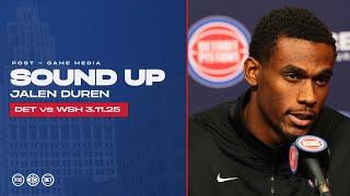 Post-Game Press Conference: Jalen Duren | Pistons vs. Wizards | 03.11.25