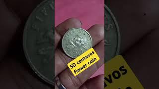 50 centavos flower coin#coin #oldcoins #coincollecting #collection